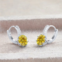 2 Carat Moissanite Drop Earrings Sterling Silver Solitaire Studs For Women