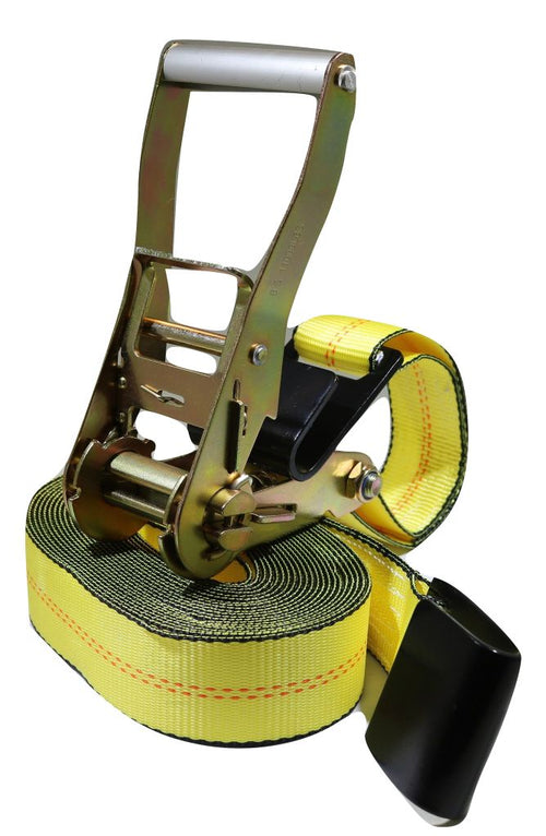 2" Heavy Duty Flatbed Ratchet Strap w/ Flat Hooks RatchetStrap.Com