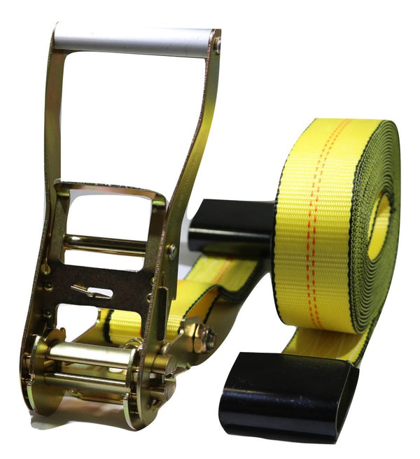 2" Heavy Duty Flatbed Ratchet Strap w/ Flat Hooks RatchetStrap.Com