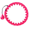 2-in-1 Fitness Hoop 24 Knots Abdomen Fitness Massage Hoops Weighted with 360 Auto Spinning Ball Detachable Knots