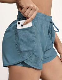 2 in 1 Quick-Dry Running Stretchy Biker Shorts
