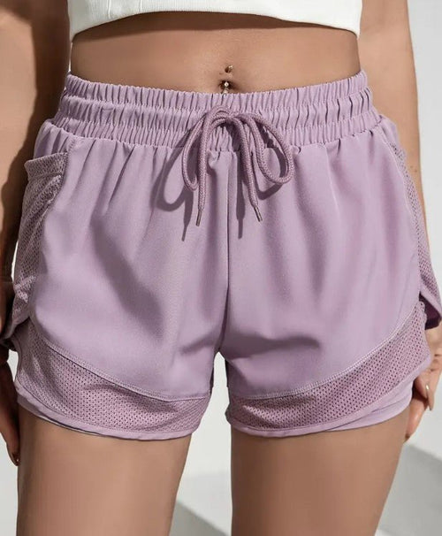 2 in 1 Quick-Dry Running Stretchy Biker Shorts