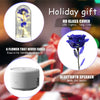 2 In 1 Rose Flowers in Creative LED Glass Lamp with Bluetooth for Home Decor