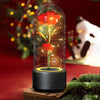 2 In 1 Rose Flowers in Creative LED Glass Lamp with Bluetooth for Home Decor