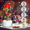2 In 1 Rose Flowers in Creative LED Glass Lamp with Bluetooth for Home Decor