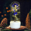 2 In 1 Rose Flowers in Creative LED Glass Lamp with Bluetooth for Home Decor