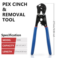 2-in-1 Pex Ratchet Cinch Crimping Tool with Removing Function Plumbingsell