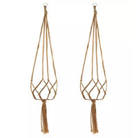 2-Pack: Indoor Outdoor Hanging Pot Rope Net Macrame Plant Hanger