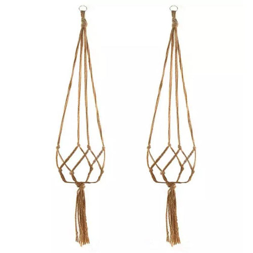 2-Pack: Indoor Outdoor Hanging Pot Rope Net Macrame Plant Hanger