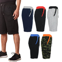 2-Pack Men's French Terry Regular Pockets Jogger Sweat Lounge Shorts