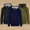 2-Pack: Men's Heavyweight Sherpa Fleece-Lined Zip Hoodie