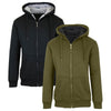 2-Pack: Men's Heavyweight Sherpa Fleece-Lined Zip Hoodie