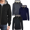 2-Pack: Men's Heavyweight Sherpa Fleece-Lined Zip Hoodie Sweater