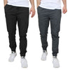 2-Pack: Mens Lightweight Cotton Stretch Jogger Pants