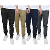 2-Pack: Mens Lightweight Cotton Stretch Jogger Pants