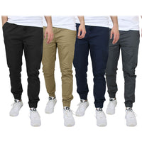 2-Pack: Mens Lightweight Cotton Stretch Jogger Pants