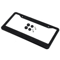 2-Pack: Metal License Plate Frame With Glitter Bling Rhinestone Diamonds