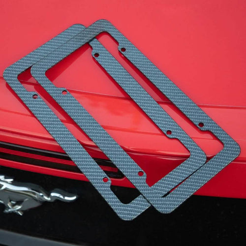 2-Pack: OxGord Carbon fiber License Plate Frame