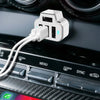 2-Pack: PowerUp 4 USB Port Car Charger Adapter