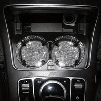 2-Pack: Shimmering Diamond Car Cup Mats