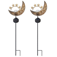 2-Pack: Solar Powered Glass Globe Stake Lamp