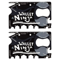 2-Pack: Wallet Ninja 18-in-1 Credit Card Sized Multi-tool