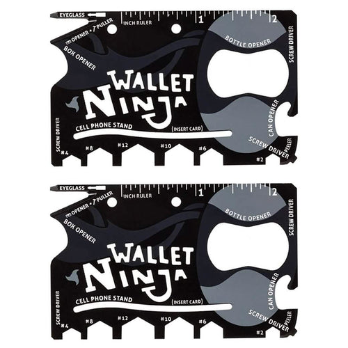 2-Pack: Wallet Ninja 18-in-1 Credit Card Sized Multi-tool