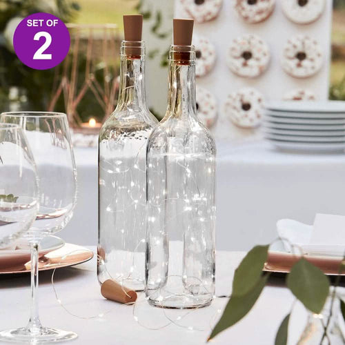 2-Pack: White Fairy Wine Bottle Lights