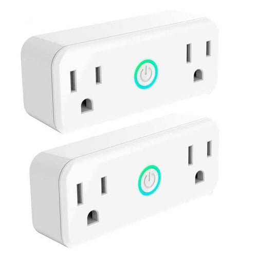 2-Pack: WIFI Smart Plug 10A Dual Smart individually Outlet