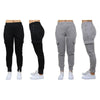 2-Pack: Women's Fleece-Lined Loose-Fit Cargo Joggers