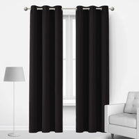 2-Panels: Deconovo Room Darkening Thermal Insulated Blackout Grommet Window Curtains