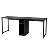 2-Person Metal Desk with Open Shelves