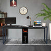 2-Person Metal Desk with Open Shelves