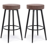 2-Piece: 28'' Metal Bar Stools Set
