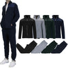 2-Piece: Men's Polar Fleece Sweater Jacket & Jogger Sweatpants Set