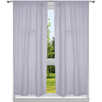 2-Piece Set:100% Cotton Chevron Print Blackout Window Curtain Pair Panel
