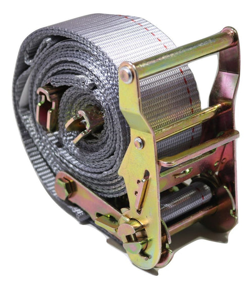 2" x 16 Ft Interior Van Ratchet E-Track Strap w/ Spring E Fittings 1 Ft Fixed End | QTY 300 RatchetStrap.Com