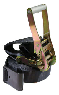 2" x 35 Ft Black Web Ratchet Strap w/ Flat Hooks | R35FBK RatchetStrap.Com