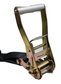 2" x 35 Ft Black Web Ratchet Strap w/ Flat Hooks | R35FBK RatchetStrap.Com