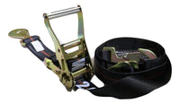2" x 8 Ft Axle Wrap Auto Tie Down Ratchet Strap w/ Snap Hooks| BLACK RatchetStrap.Com
