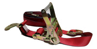 2" x 8 Ft Axle Wrap Auto Tie Down Ratchet Strap w/ Snap Hooks | RED RatchetStrap.Com