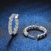 2.6Ct D Color Moissanite 925 Sterling Silver White Gold Plated Hoop Earrings For Women Wedding