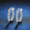 2.6Ct D Color Moissanite 925 Sterling Silver White Gold Plated Hoop Earrings For Women Wedding
