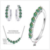 4.5ct Moissanite 925 Sterling Silver Bridal Jewelry Set Ring Necklace Earrings