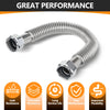 10 Pcs 1" FIP x 1" FIP x 18" SS Corrugated Hose