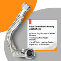 10 Pcs 1" FIP x 1" FIP x 18" SS Corrugated Hose