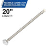 3/8" C x F 1/2" x 20" SS Braided faucet Hose Plumbingsell