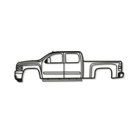 2007 Silverado 1500 2nd Gen Metal Car Wall Art - MT0350