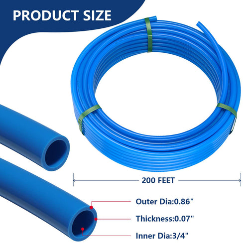 3/4" 200ft PEX-B Pipe (Blue & Cutter) Plumbingsell
