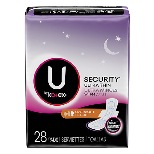 U by Kotex Security Overnight Wings Ultra Thin Pads